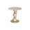 Pebble Marble Pedestal End Table