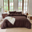 Ensemble de housse de couette rayé 100% coton délavé DONEUS
