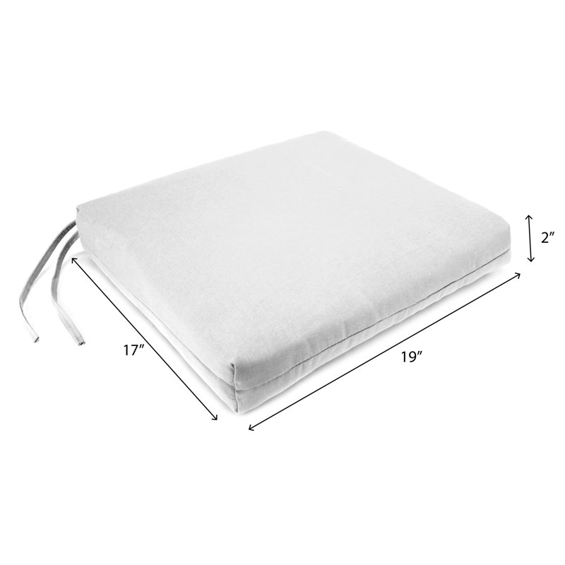 19" x 17" Outdoor Seat Cushion with Ties, Zealand Capri