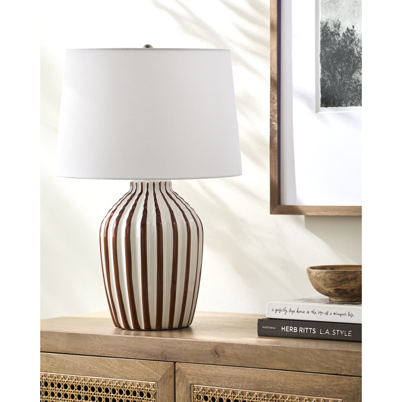 Lampe de table Hartung, Brun