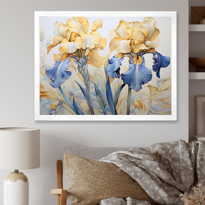 " Golden Blue Irises Melodies I "