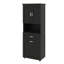 Grande armoire de salle de bain avec panier à linge inclinable et rangement supérieur, armoire de rangement avec deux portes, tablette réglable et tiroir-249724189