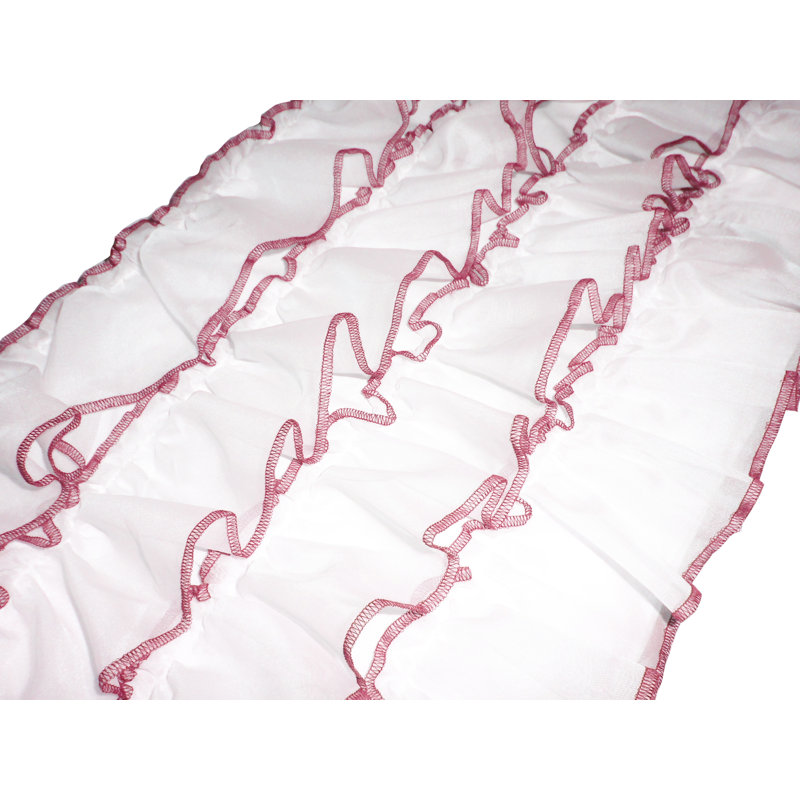 Panneau coulissant transparent avec passe-tringle Delafuente, Blanc / rouge