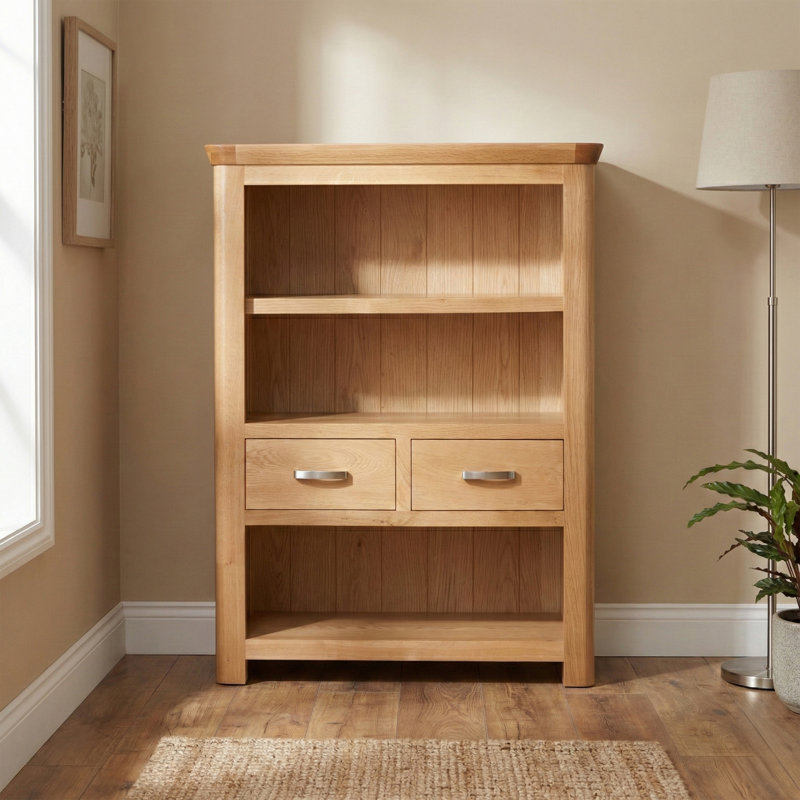 Baylor 105cm H x 85cm W Solid Wood Standard Bookcase