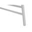 Table basse de style moderne pour le salon, L 40 po rectangulaire, stratifié blanc avec base en métal gris 40 po