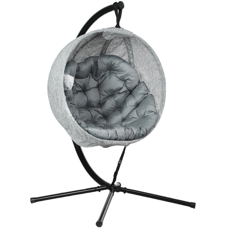 Egg Chair with Stand, Grey