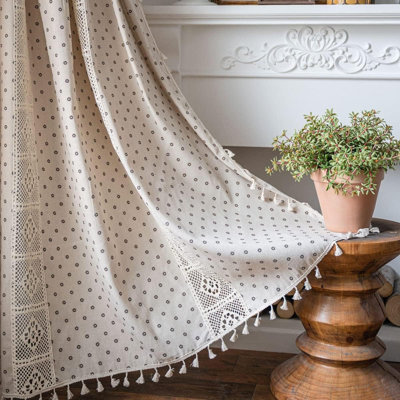 Chelley Cotton Blend Semi Sheer Curtain Pair