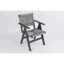 Chaise longue de patio durable, matériau en acier et hanches, charme rustique pour la détente en plein air