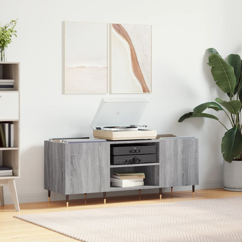 48cm H Media Cabinet, Grey Sonoma