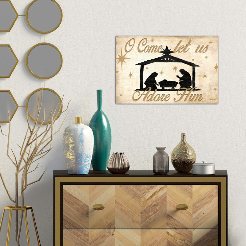 Adore Him Nativity by Jen Killeen - Wrapped Canvas Print, 66.04 cm H x 45.72 cm W x 3.175 cm D