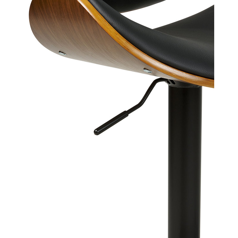 Sommerard Swivel Upholstered Adjustable Height Counter Stool with Metal Frame