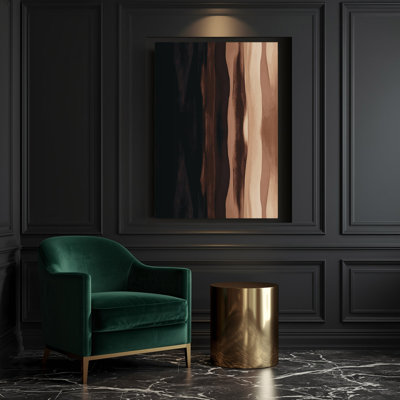 «Abstract Color Field 6», art mural sur toile brune