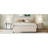 Space-saving Queen Upholstered Platform Bed, Linen Beige, Modern Style