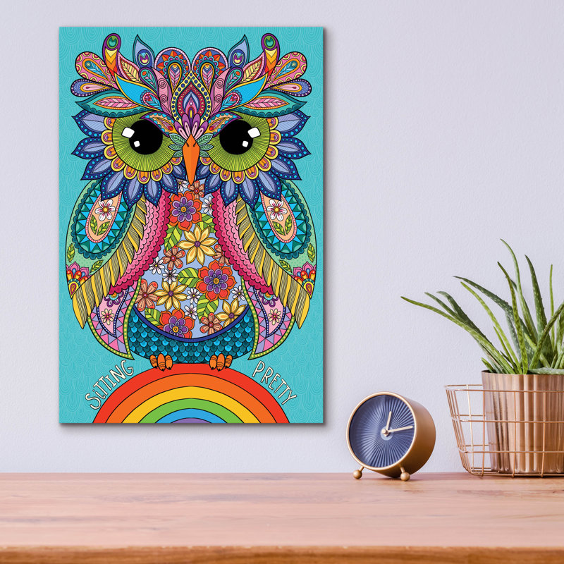 «Sittin Pretty Owl» par Hello Angel, H 16 po x l 12 po x P 0,13 po
