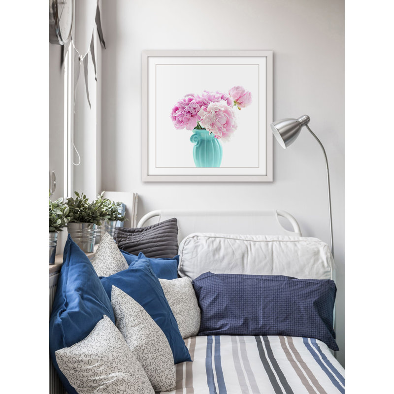 « pastels roses » par sylvia cook, reproduction d’art encadrée, H 12 po x l 12 po x P 1,5 po