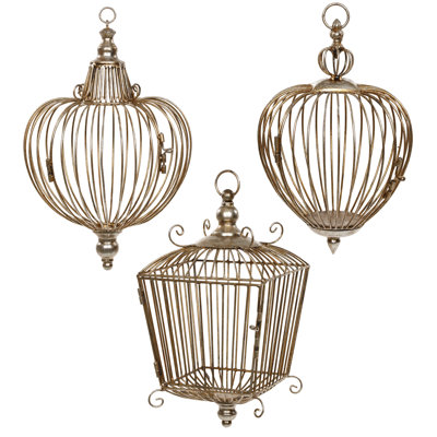 Hanging Cage Décor, Set Of 3 - 16 Inches