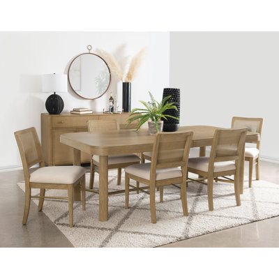 Ensemble de table de salle à manger à rallonge 7 pièces Cirilla