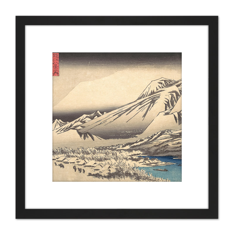Evening Snow On Mount Hira Japanese by Hiroshige - Single Picture Frame Painting