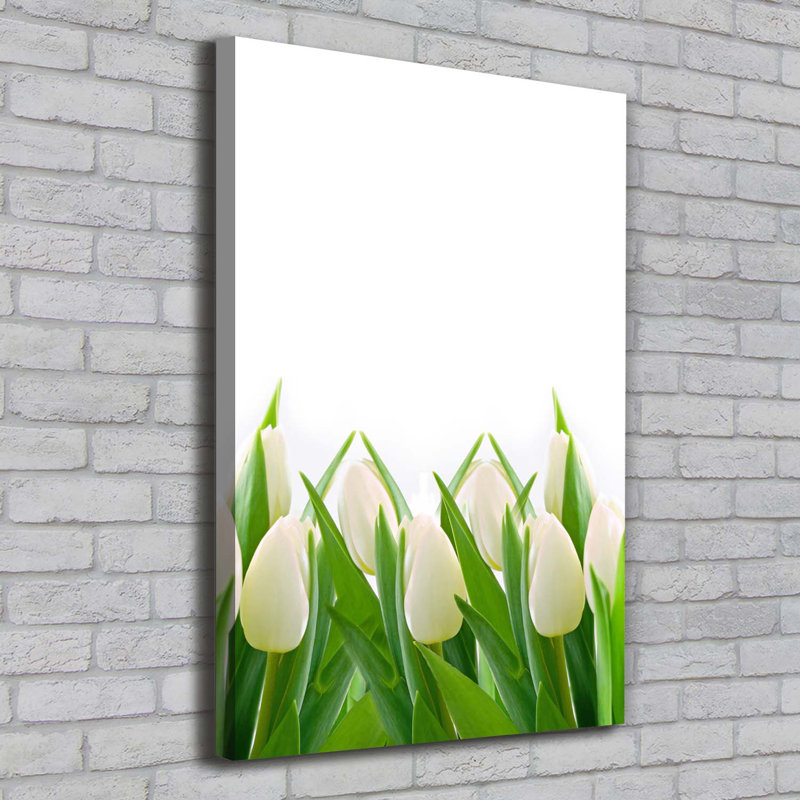 White Tulips - Wrapped Canvas Print