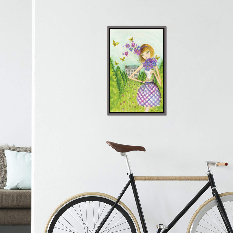 Printemps à Summerside # 2, art, Toile encadrée de bois rustique foncé, H 40 po x l 26 po x P 1,5 po