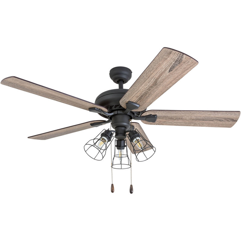 Lincoln Woods 52" Ceiling Fan with LED Light, Standard No Remote