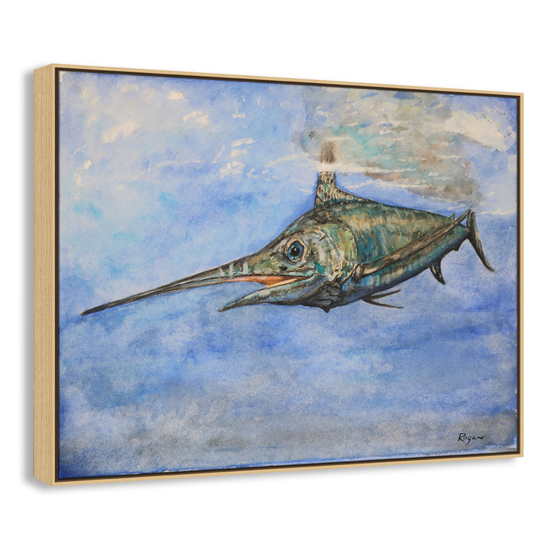 Impression Rashebia Marlin par Mike Ragan pour, Naturel, H 37,5 po x l 49,5 po