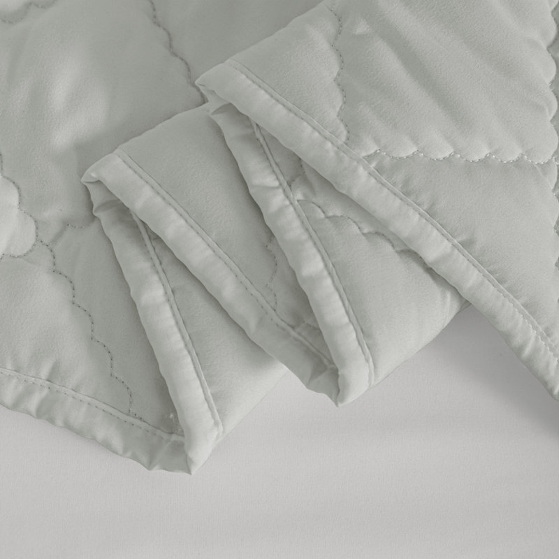 1 édredon pour tout-petits, couverture matelassée en duvet synthétique de couleur unie, 39 x 47 pouces - NTBAY, Gris clair