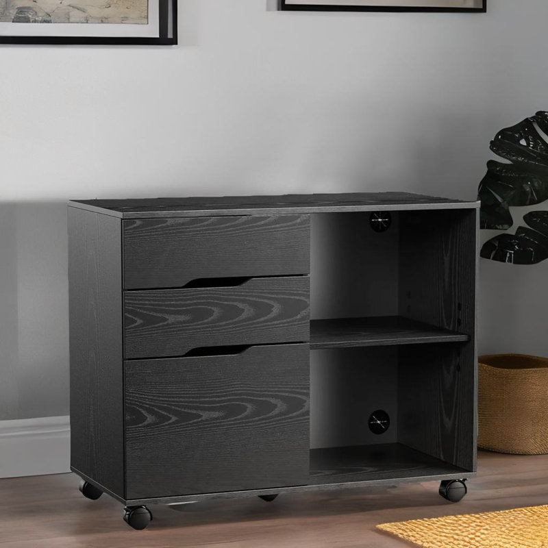 Storage Cabinet For Office, Black