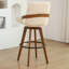 Tabouret de bar et de comptoir pivotant en cuir Modern-2029604397-2029604394