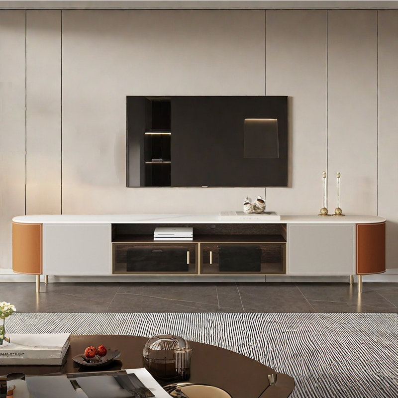 Meuble télé de style moderne et minimaliste, 78.74"