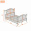 Lit plateforme Farmhouse avec tête et pied de lit et pieds de support-133591392-133591390