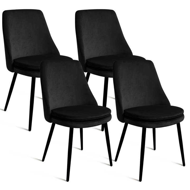 Ensemble de 4 chaises d'appoint sans accoudoirs George Oliver