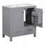 Ensemble de meuble-lavabo 60 po avec lavabos doubles, lavabos en céramique, tablettes de rangement et tiroirs divisés pour salle de bain moderne-129184487