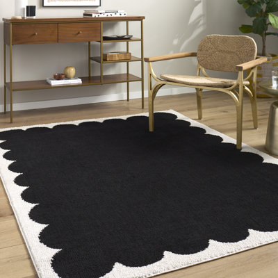 Fossay Shag-Washable Modern High Pile Living Bedroom Rug