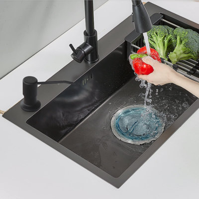 Distributeur de savon pour évier de cuisine et ensemble de tube d'extension, distributeur de savon de comptoir en acier inoxydable avec tube de 47 pouces se connectant directement à la bouteille de savon, à la pompe à main et au distributeur de savon 