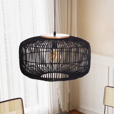 Black Rattan Chandelier For Ceiling Kitchen Island Pendant Lighting