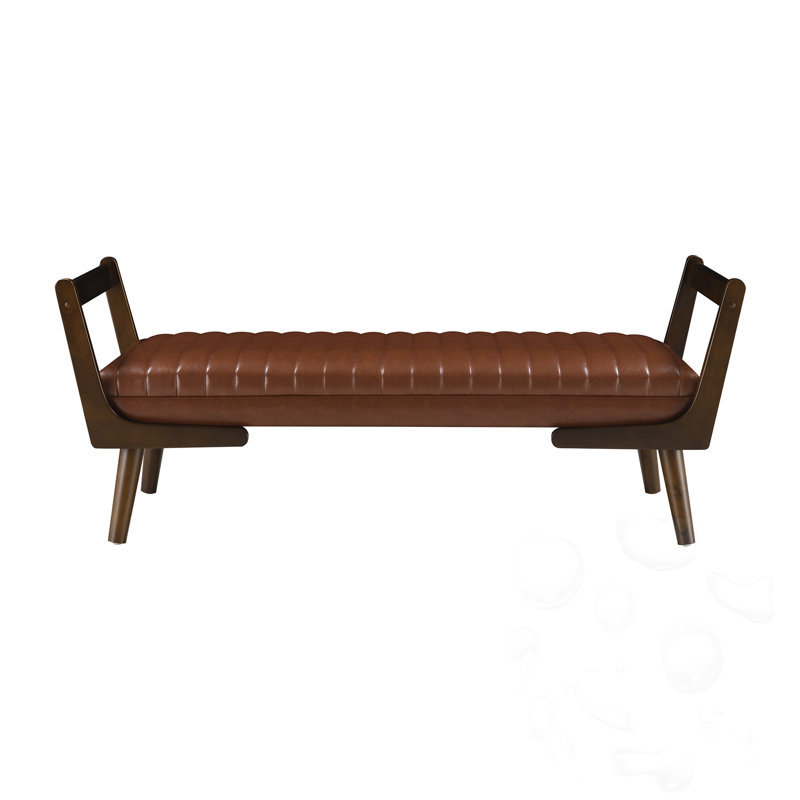 Upholstered Bench, Brown
