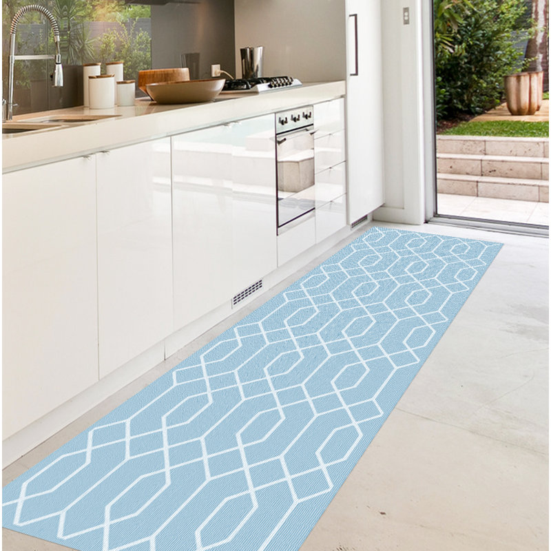 Rosalyn Geometric Kitchen Mat, Runner 66 x 250cm