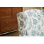 Modern Wingback Accent Chair with Floral Pattern & Solid Wood Legs-130780879