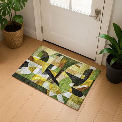 Premium Machine Washable Lubbers AMF1757 Abstract Rug