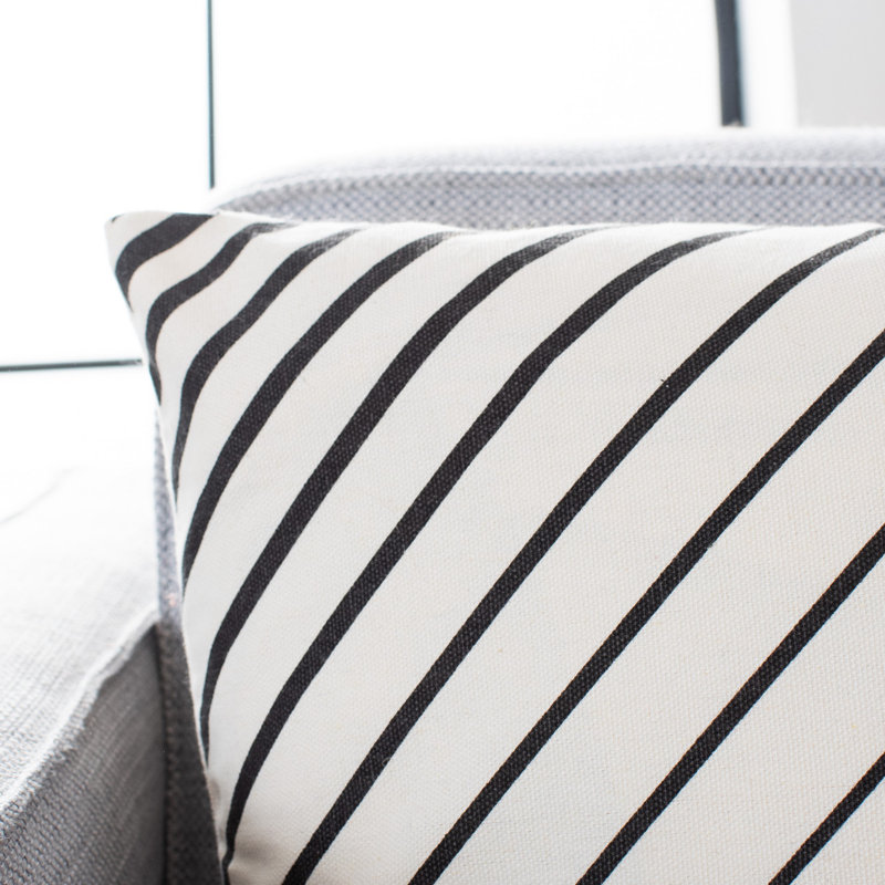 Chevron Faux Leather Reversible Throw Pillow