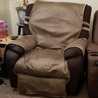 Box Cushion Recliner Slipcover Stonecrest Classic Home Decor, Inc Fabric: Chocolate Faux Leather, Size: 103 H x 25 W x 23 D