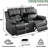 69'' Vegan Leather Pillow Top Arm Reclining Loveseat Sofa-455379541