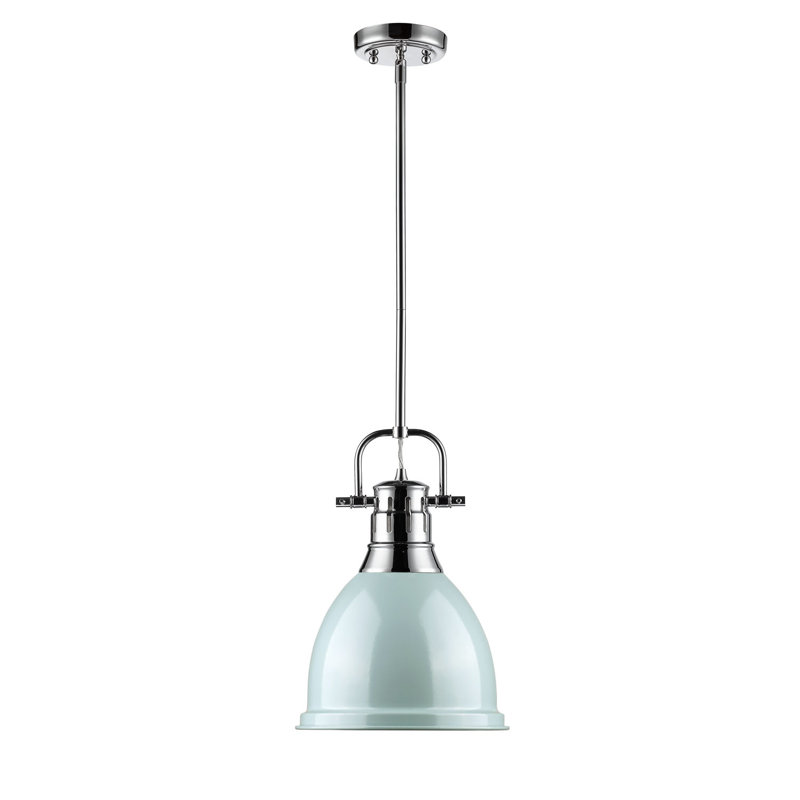 Luminaire suspendu à 1 lumière Ruthie, Écume de mer, Chrome