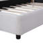 Structure de lit simple avec tête de lit arrondie rembourrée Boucle, blanc-1727643644