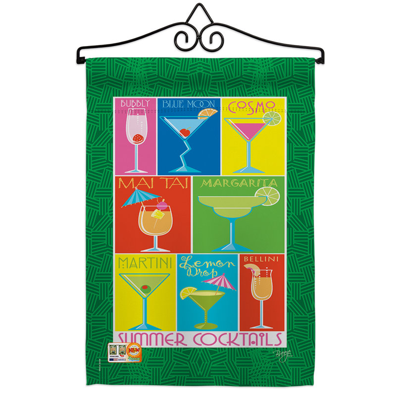Les boissons estivales sont en polyester à 2 faces 19 x 13 po. ensemble de drapeaux