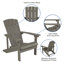Chaises Adirondack d'extérieur en résine de polyester toutes saisons Balasi-93255224