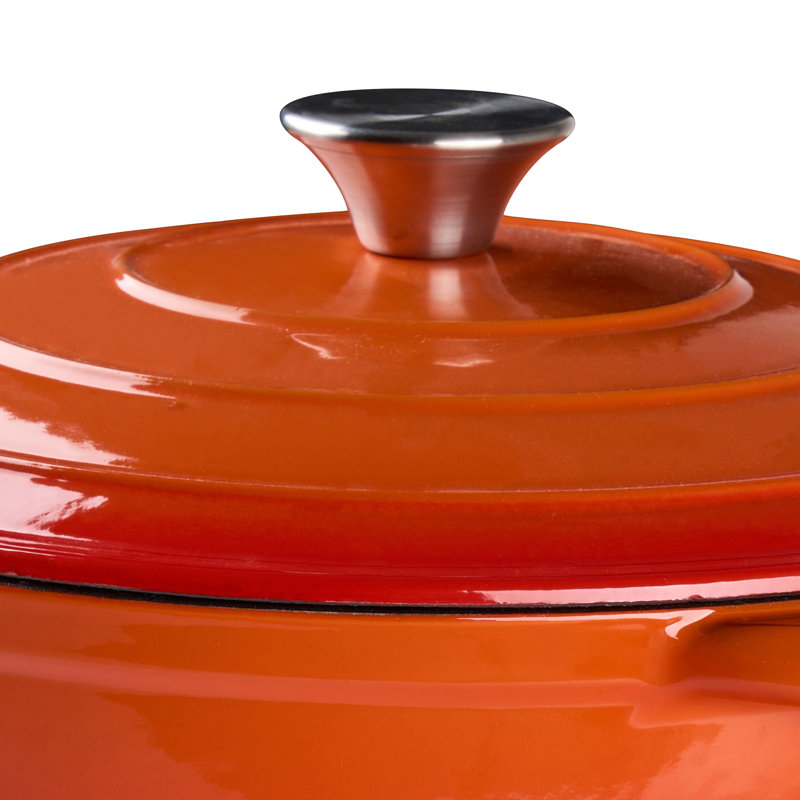 Breeins 5L Cast Iron Stock Pot, Red