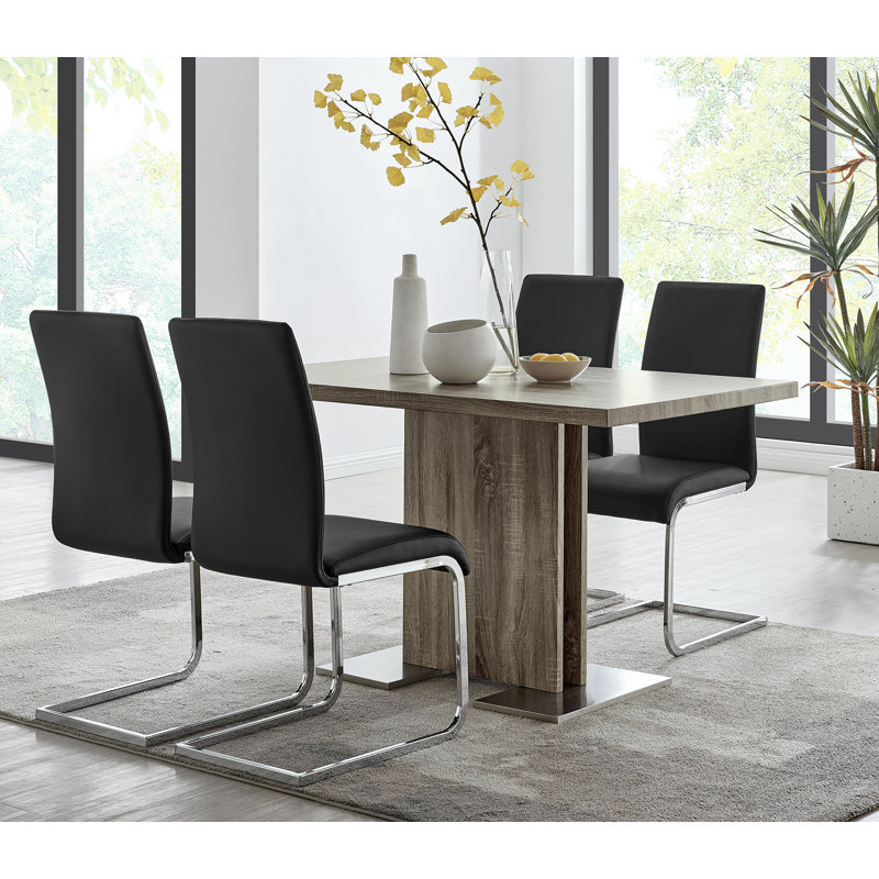 Chaise d'appoint rembourrée Darcie, Noir, 6