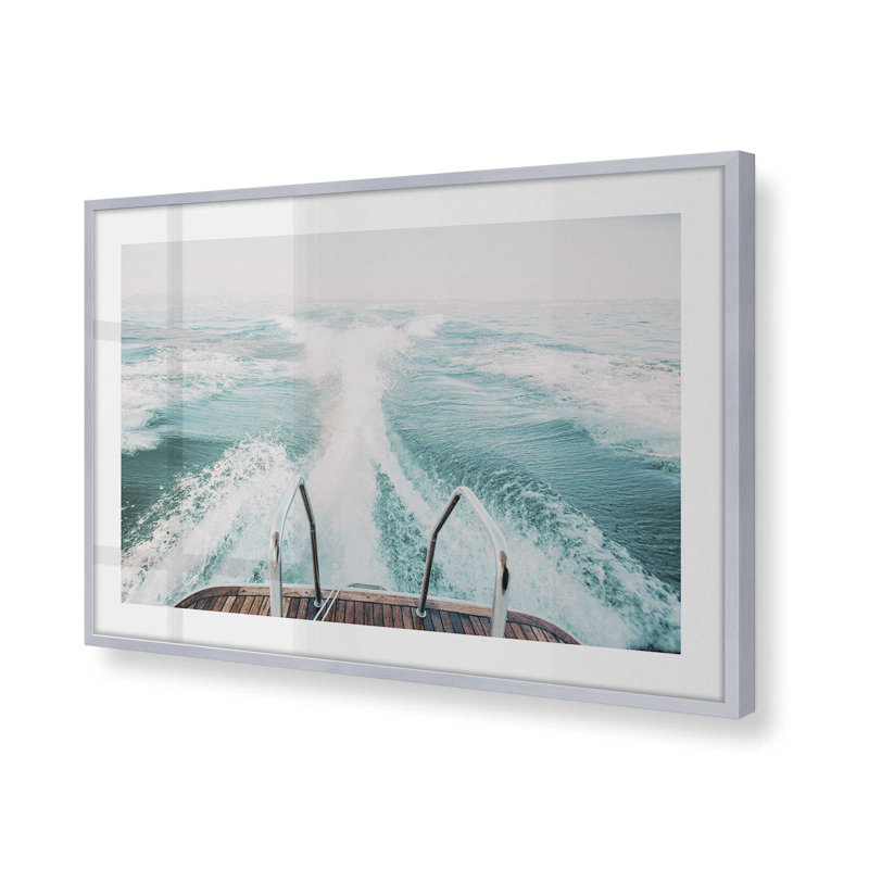 Imprimé Ocean Trails, H 17,25 po x l 21,25 po x P 1,25 po, Cadre en chrome poli